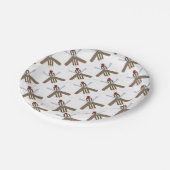 Assiettes En Carton Plaques à papier de cricket (Angle)