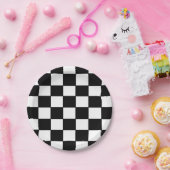 Assiettes En Carton Plaques à papier "de drapeau Checkered" (Fête)