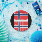 Assiettes En Carton Plaques à papier de drapeau de la Norvège (Fête)