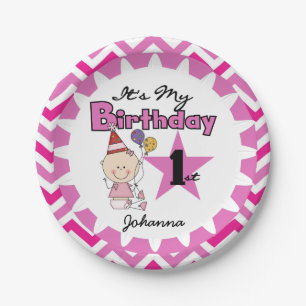Assiettes En Carton Plaques à papier de ęr anniversaire de bébé