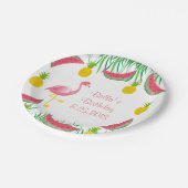 Assiettes En Carton Plaques à papier de Flamant rose (Angle)