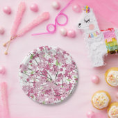 Assiettes En Carton Plaques à papier de fleurs de cerisier (Fête)