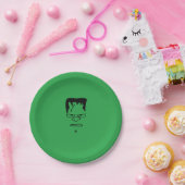 Assiettes En Carton Plaques à papier de Frankenstein (Fête)