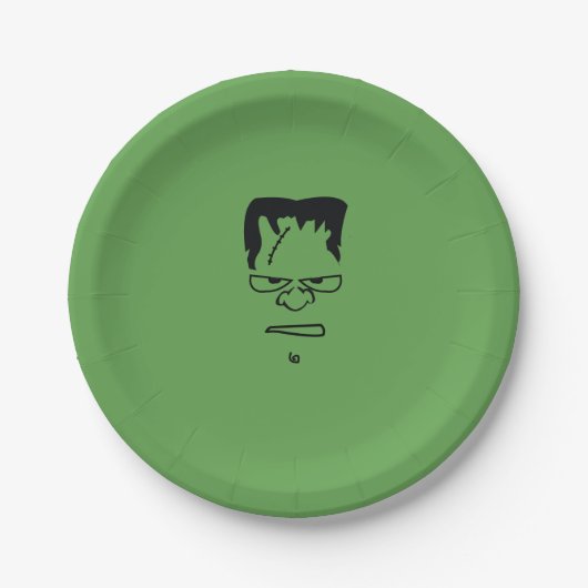 Assiettes En Carton Plaques à papier de Frankenstein (Devant)