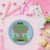 Assiettes En Carton Plaques à papier de Frankenstein Moster (Fête)