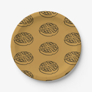 Assiettes En Carton Plaques à papier de gaufre de jour de Galentines
