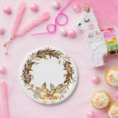 Assiettes En Carton Plaques à papier de guirlande rustique de (Fête)