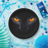 Assiettes En Carton Plaques à papier de Halloween/chat noir (Fête)