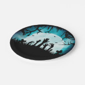 Assiettes En Carton Plaques à papier de Halloween de cimetière de (Angle)