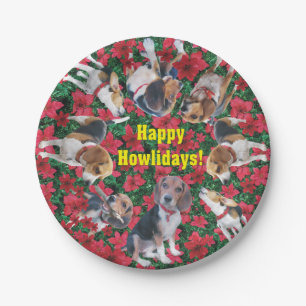 Assiettes En Carton Plaques à papier de Howlidays de Noël heureux de