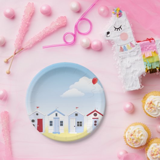Assiettes En Carton Plaques à papier de huttes de plage (Fête)