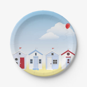 Assiettes En Carton Plaques à papier de huttes de plage