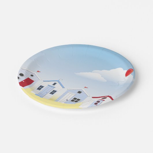 Assiettes En Carton Plaques à papier de huttes de plage (Angle)