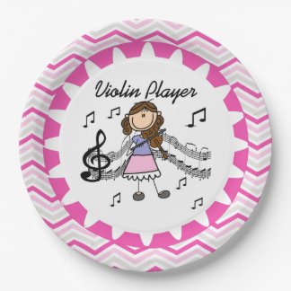 Assiettes En Carton Plaques à papier de joueur de violon