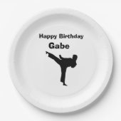 Assiettes En Carton Plaques à papier de "karaté" (Devant)