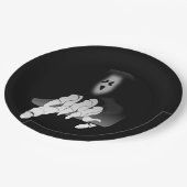 Assiettes En Carton Plaques à papier de la mort de faucheuse (Angle)