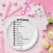 Assiettes En Carton Plaques à papier de lettres de thanksgiving (Fête)