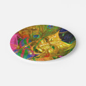 Assiettes En Carton plaques à papier de mardi gras (Angle)