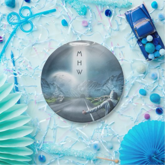 Assiettes En Carton Plaques à papier de monogramme fait sur commande (Fête)