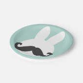 Assiettes En Carton Plaques à papier de moustache de lapin de Pâques (Angle)