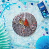 Assiettes En Carton Plaques à papier de Noël cardinal (Fête)