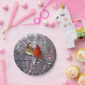 Assiettes En Carton Plaques à papier de Noël cardinal (Fête)