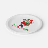 Assiettes En Carton Plaques à papier de Noël italien de Buon Natale (Angle)