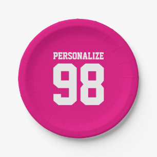 Assiettes En Carton Plaques à papier de nombre du Jersey pour