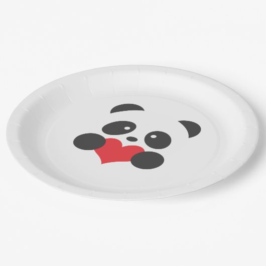 Assiettes En Carton Plaques à papier de panda (Angle)