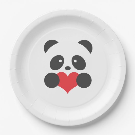 Assiettes En Carton Plaques à papier de panda (Devant)