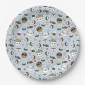 Assiettes En Carton Plaques à papier de partie de sushi (Devant)