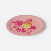 Assiettes En Carton Plaques à papier de partie rose de pom-pom girl de (Angle)