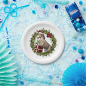 Assiettes En Carton Plaques à papier de Père Noël d'âne de Noël (Fête)