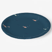 Assiettes En Carton Plaques à papier de petit de poissons (Angle)