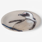 Assiettes En Carton Plaques à papier de pingouin espiègle (Angle)