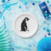 Assiettes En Carton Plaques à papier de pingouin parfait (Fête)