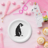 Assiettes En Carton Plaques à papier de pingouin parfait (Fête)