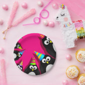 Assiettes En Carton Plaques à papier de pingouins de joyeux (Fête)