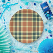 Assiettes En Carton Plaques à papier de plaid (Fête)