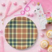 Assiettes En Carton Plaques à papier de plaid (Fête)