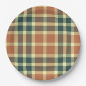 Assiettes En Carton Plaques à papier de plaid (Devant)