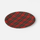 Assiettes En Carton Plaques à papier de plaid rouge classique (Angle)