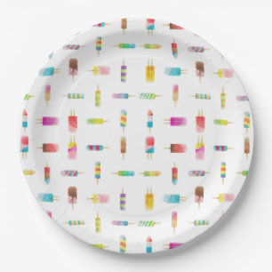 Assiettes En Carton Plaques à papier de popsicle de crème glacée