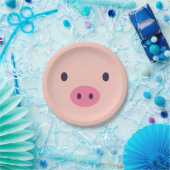 Assiettes En Carton Plaques à papier de porc mignon (Fête)