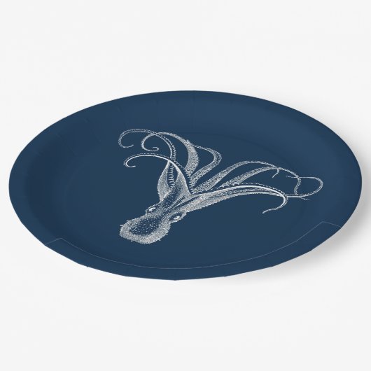 Assiettes En Carton plaques à papier de poulpe (Angle)