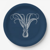 Assiettes En Carton plaques à papier de poulpe (Devant)