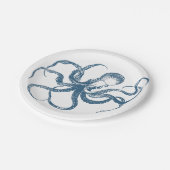 Assiettes En Carton Plaques à papier de poulpe bleu (Angle)