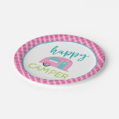 Assiettes En Carton Plaques à papier de profondément satisfait rose (Angle)