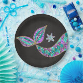 Assiettes En Carton Plaques à papier de queue de sirène de parties (Fête)