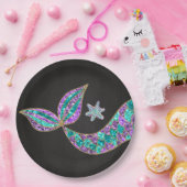 Assiettes En Carton Plaques à papier de queue de sirène de parties (Fête)